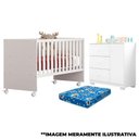 Ver imagem 1 de Berço Nacional Doce Sonho 3540 e Cômoda Infantil Duda Branco Brilho com Colchão – Phoenix Baby