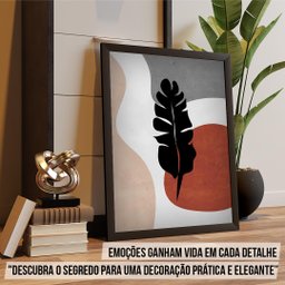Quadros Decorativo Sala Abstrato Linha Moldura Gold - 3