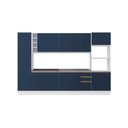 Ver imagem 2 de Cozinha Modulada Celeste Kappesberg 100% Mdf Branco/azul 340cm