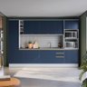 Cozinha Modulada Celeste Kappesberg 100% Mdf Branco/azul 340cm - 1
