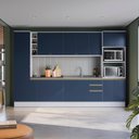 Ver imagem 1 de Cozinha Modulada Celeste Kappesberg 100% Mdf Branco/azul 340cm