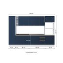 Ver imagem 4 de Cozinha Modulada Celeste Kappesberg 100% Mdf Branco/azul 340cm