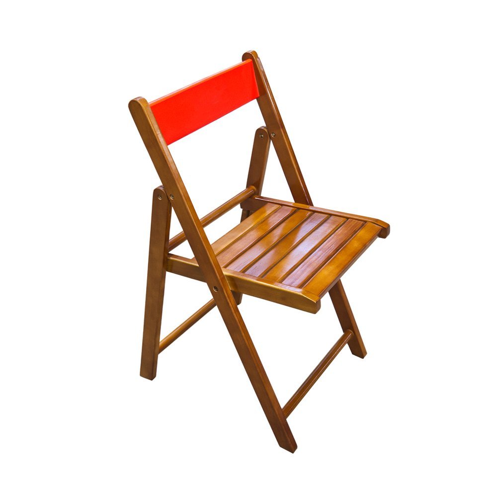Conjunto Mesa Dobravel 70x70 em Madeira Robusta com 4 Cadeiras Red - Castanho - 3