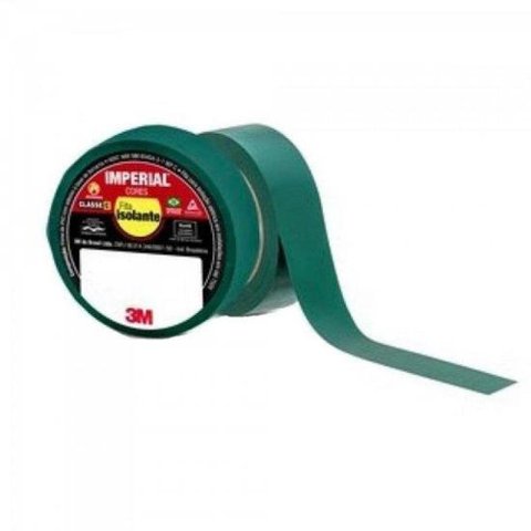 Fita Isolante 18mm X 10m Imperial Verde 3m - Pct - 10