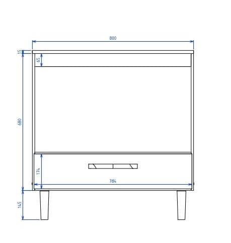 Balcão de Cozinha Compacto para Cooktop 4 Bocas com 1 Gaveta e Nicho para Forno Cor Avelã - 9