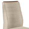 Mesa de Jantar Sofia 170x90 Tampo com Vidro Trufa/creme com 6 Cadeiras Curvata Trufa/linho Árido - P - 6