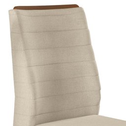 Mesa de Jantar Sofia 170x90 Tampo com Vidro Trufa/creme com 6 Cadeiras Curvata Trufa/linho Árido - P - 6 Mesa de Jantar Sofia 170x90 Tampo com Vidro Trufa/creme com 6 Cadeiras Curvata Trufa/linho Árido - P - 6