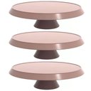 Ver imagem 1 de Kit 3 Bases Porta Bolos Tortas Doces 30cm Boleira com Pé Crippa Amêndoa