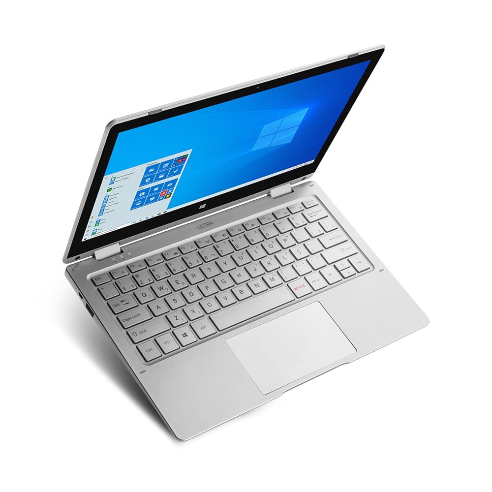 Notebook 2 em 1 M11w Prime, com Windows 10 Home, Processador Intel Quadcore, Tela 11,6 Pol , 4gb 64g - 5