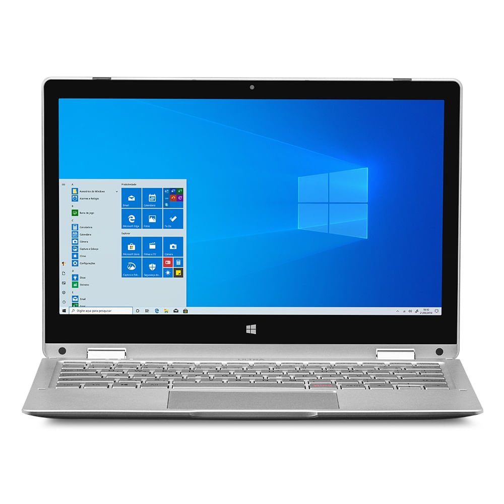 Notebook 2 em 1 M11w Prime, com Windows 10 Home, Processador Intel Quadcore, Tela 11,6 Pol , 4gb 64g - 3