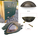 Ver imagem 1 de Kit 10 Puxador Concha Puxadores de Gaveta Armario Moveis: Ouro Velho