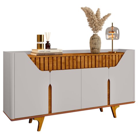 Buffet Aparador Sala de Estar 180cm Zayn Off/naturalle B02 - Mpozenato