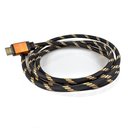 Ver imagem 2 de Cabo Hdmi Evus3,0m V2.0 4k Ouro M/ M C-050 6,5mm