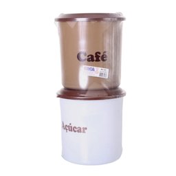 Conjunto de Potes para Café e Açúcar - Matimento Pote Cafe Acucar - Kit 2 Potes - Panami - 7