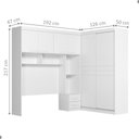 Ver imagem 4 de Guarda Roupa Modulado Casal Vila Serena 4 Portas Correr 5 Gavetas MDP Branco Moval Móveis