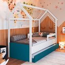 Ver imagem 1 de Cama Infantil Bicama Soninho Branco/azul - Panorama Móveis