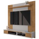 Ver imagem 1 de Painel Tv 55 Pol e Bancada Suspensa 136cm Foz Cinamomo/off B02 - Mpozenato