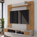 Ver imagem 2 de Painel Tv 55 Pol e Bancada Suspensa 136cm Foz Cinamomo/off B02 - Mpozenato