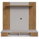 Ver imagem 4 de Painel Tv 55 Pol e Bancada Suspensa 136cm Foz Cinamomo/off B02 - Mpozenato