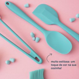 ESPÁTULA DE SILICONE DUPLO REDONDA PEQUENA - OIKOS - 4