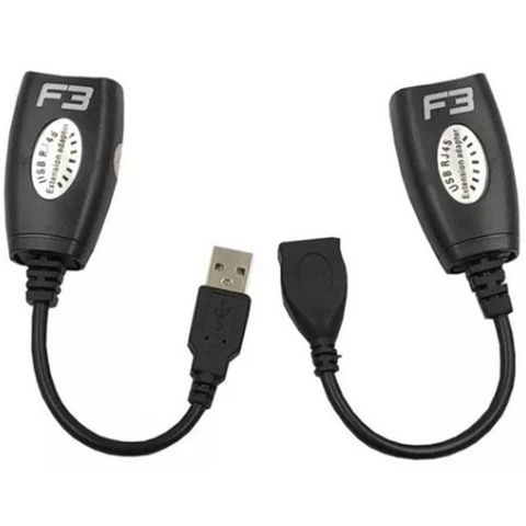 Cabo Extensor RJ45 Fêmea X USB Tipo a Macho
