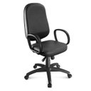 Ver imagem 1 de Cadeira Presidente BAIXA LISA ( BRAÇO CORSA ) – COR PRETA – MARTIFLEX – 30101