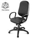 Ver imagem 3 de Cadeira Presidente BAIXA LISA ( BRAÇO CORSA ) – COR PRETA – MARTIFLEX – 30101