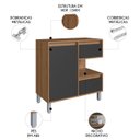 Ver imagem 3 de Gabinete de Banheiro 80cm para Cuba 1 Porta Clari Mel/grafite F10 - Mpozenato