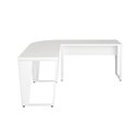 Ver mais imagens de Mesa em L Escritório Mesa em L Escritório Pés Metal 180cm Branco F5 Office