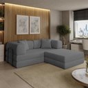 Ver imagem 7 de Sofá Cama Compact Air com Chaise 188cm Grafite Bouclê Balaqui Decor