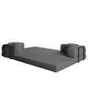 Ver imagem 5 de Sofá Cama Compact Air com Chaise 188cm Grafite Bouclê Balaqui Decor