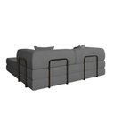 Ver imagem 1 de Sofá Cama Compact Air com Chaise 188cm Grafite Bouclê Balaqui Decor