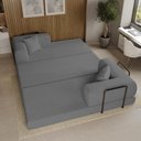 Ver imagem 6 de Sofá Cama Compact Air com Chaise 188cm Grafite Bouclê Balaqui Decor