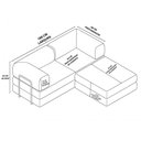 Ver mais imagens de Sofá Cama Compact Air com Chaise 188cm Grafite Bouclê Balaqui Decor