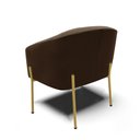 Ver imagem 7 de Cadeira Sala de Jantar Pé de Ferro Dourado Kit 2 Stella Suede D03 - D'Rossi
