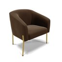 Ver imagem 6 de Cadeira Sala de Jantar Pé de Ferro Dourado Kit 2 Stella Suede D03 - D'Rossi