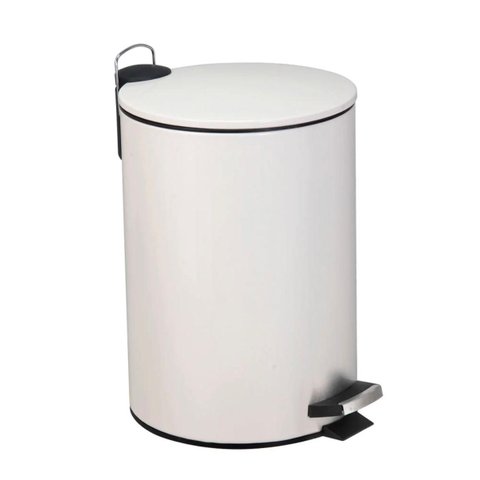 Lixeira Metal C/ Pedal 20 Lts. Branco Fosco