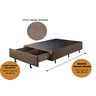 Cama com Sapateira Veludo Areia Animale - Móveis Digital:Casal 138cm - 2