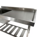 Ver imagem 5 de Pia Aço Inox Industrial 130x60x90 Cm Cuba Esquerda Nortinox