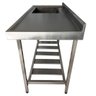 Pia Aço Inox Industrial 130x60x90 Cm Cuba Esquerda Nortinox - 3
