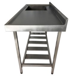 Pia Aço Inox Industrial 130x60x90 Cm Cuba Esquerda Nortinox - 3