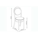 Ver imagem 7 de Kit 2 Cadeiras de Cozinha 190 2 Un Prata - Assento Courano Branco - Carraro