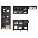 Ver imagem 3 de Armário De Cozinha Compacta Com Balcão Pequim Sun Multimóveis V3000 Preto Preto