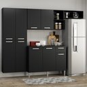 Ver imagem 6 de Armário De Cozinha Compacta Com Balcão Pequim Sun Multimóveis V3000 Preto Preto