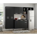 Ver imagem 2 de Armário De Cozinha Compacta Com Balcão Pequim Sun Multimóveis V3000 Preto Preto
