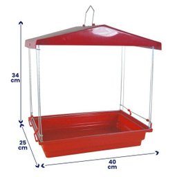 Tratador Silvestre para Pássaros Livres Vermelho Contrera Pet - 5