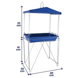 Tratador Silvestre Azul com Suporte Contrera Pet - 5