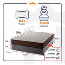 Ver imagem 3 de Conjunto Cama Box Espuma Atlanta Marrom Viúva 128x188x62