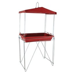 Tratador Silvestre Vermelho com Suporte Contrera Pet - 1