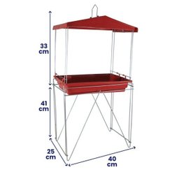 Tratador Silvestre Vermelho com Suporte Contrera Pet - 4